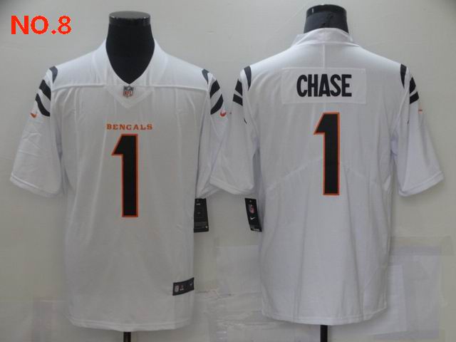 Cheap Men's Cincinnati Bengals #1 Ja'Marr Chase Jersey White ;